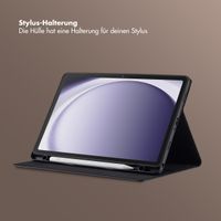Selencia Riva Klapphülle Samsung Galaxy Tab A9 Plus - Schwarz