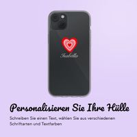 Personalisierte Hülle mit Herz iPhone 13 - Transparent