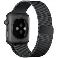 WiWu Milanaise-Armband für die Apple Watch Series 1 bis 10 / SE / Ultra (2) (44/45/46/49 mm) - Schwarz