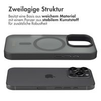 Accezz Rugged Frosted Back Cover mit MagSafe für das iPhone 16 Pro - Schwarz