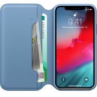Apple Leather Folio Klapphülle Blau für das Apple iPhone Xs / X