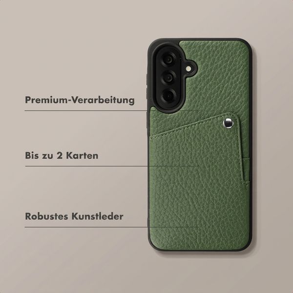 Selencia Riva Back Cover mit Kartenfach Samsung Galaxy A37 (5G) - Sage Green