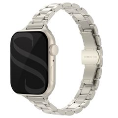 Selencia Slim Stahlgliederarmband für das  Apple Watch Series 1 t/m 9 / SE (38/40/41 mm) | Series 10 / 11 (42 mm) - Polarstern
