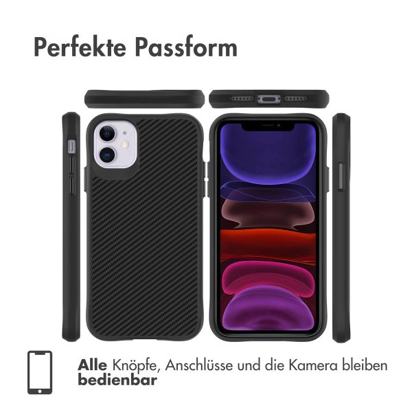 imoshion Rugged Hybrid Carbon Case für das Apple iPhone 11 - Black