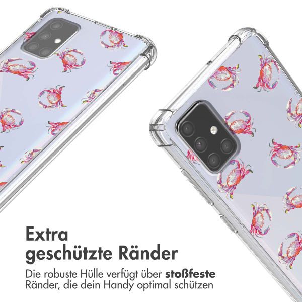 imoshion Design Hülle mit Band für das Samsung Galaxy A71 - Crab Watercolor