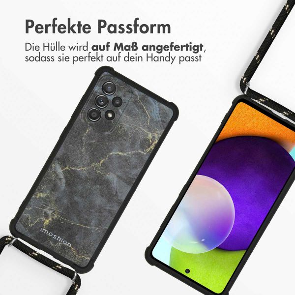 imoshion Design Hülle mit Band für das Samsung Galaxy A52(s) (5G/4G) - Black Marble