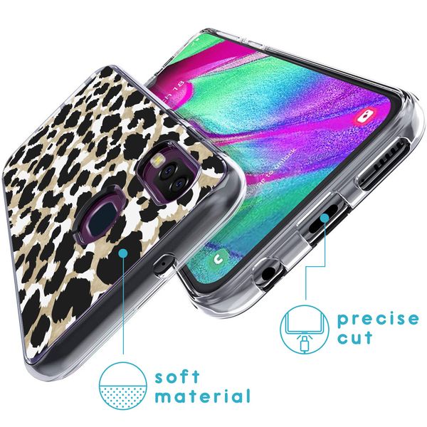 imoshion Design Hülle für das Samsung Galaxy A40 - Leopard / Schwarz