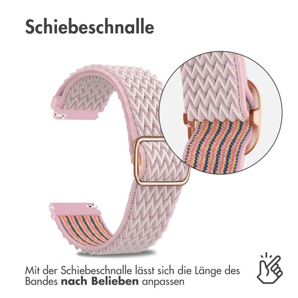 imoshion Elastisches Nylonarmband -   Universelle 20 mm Anschluss - Rosa