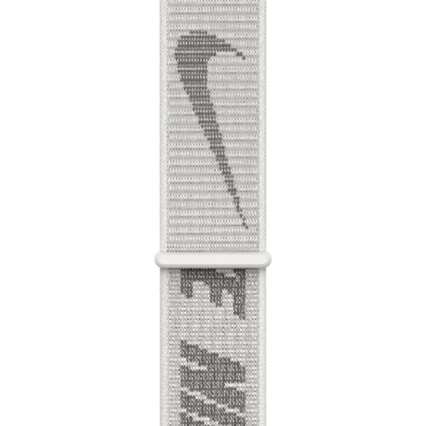Apple Nike Sport Loop Armband für das  Apple Watch Series 1 t/m 9 / SE (38/40/41 mm) | Series 10 / 11 (42 mm) - Black And White
