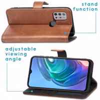 imoshion Luxuriöse Klapphülle Motorola Moto G30 / G20 / G10 (Power) - Braun