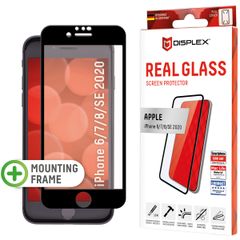 Displex Bildschirmschutzfolie Real Glass Full Cover für das Apple iPhone SE (2022 / 2020) / 8 / 7 / 6(s)