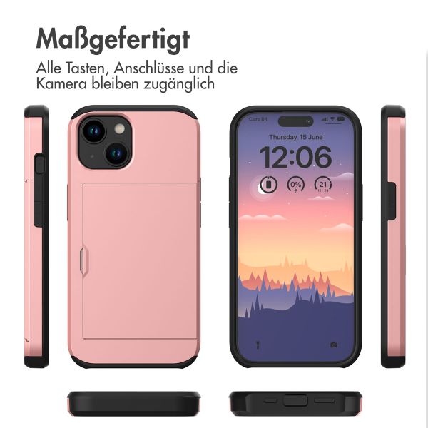 imoshion Backcover mit Kartenfach für das iPhone 15 - Rose Gold