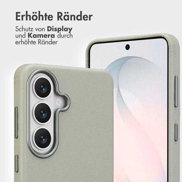 Accezz 2-in-1 Klapphülle aus Leder mit MagSafe Samsung Galaxy S26 - Light Grey