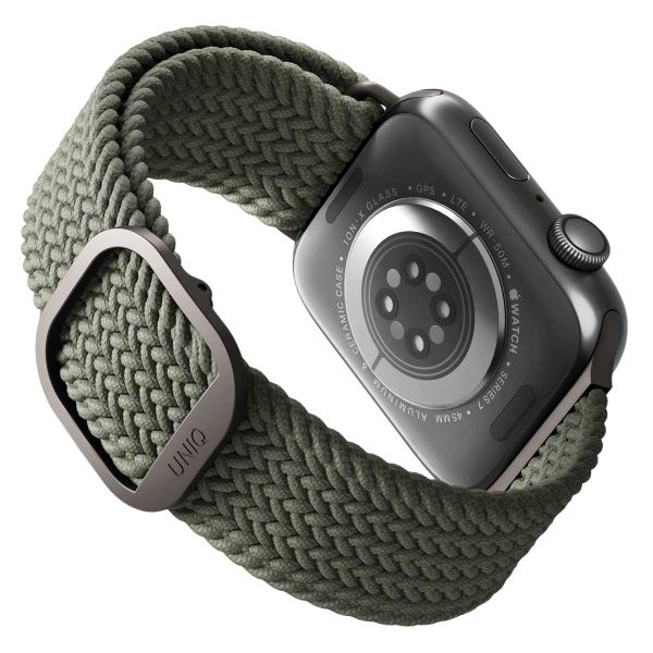 Uniq Aspen Geflochtenes Armband für das  Apple Watch Series 1 t/m 11 / SE / Ultra (44/45/46/49 mm) - Cypress Green