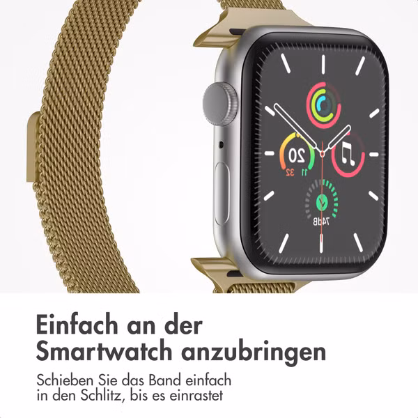 imoshion Mailandisches schlankes Armband für Apple Watch Series 1 - 9 / SE (38/40/41 mm) | Series 10 / 11 (42 mm) - Gold