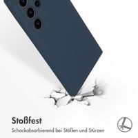 Accezz Liquid Silikoncase Samsung Galaxy S24 Ultra - Dunkelblau