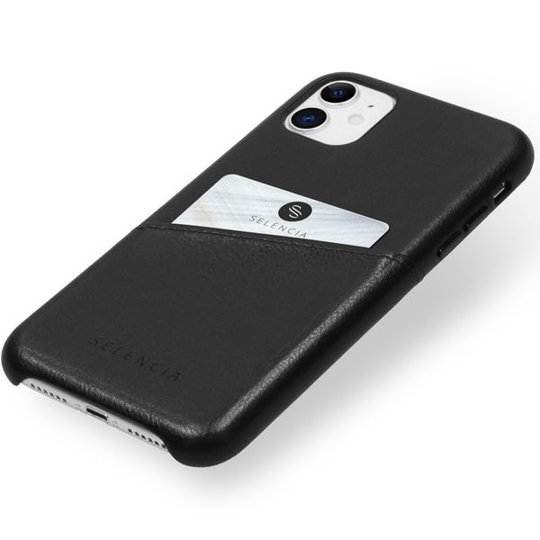 Selencia Vayu Veganes Leder-Backcover Schwarz für das iPhone 11