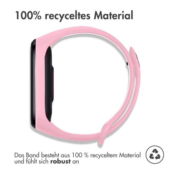 imoshion Silikonband Sport für das Xiaomi Mi Band 3 / 4 - Rosa / Weiß