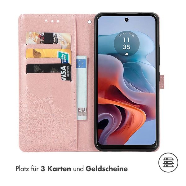 imoshion Mandala Klapphülle Motorola Moto G34 - Rosé gold
