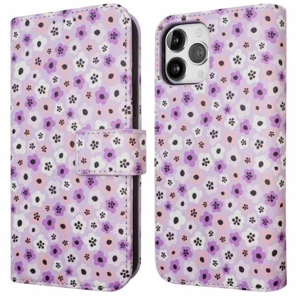 imoshion ﻿Design Klapphülle für das iPhone 12 (Pro) - Purple Flowers