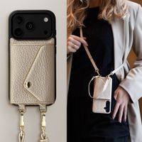 Selencia Sera HandyHülle mit Kordel und Umschlag-Kartenhalter Apple iPhone 18 Pro Max / 17 Pro Max - Champagne