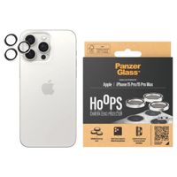 PanzerGlass Kameraprotektor Hoop Optic Rings für das iPhone 15 Pro / 15 Pro Max - White Metal