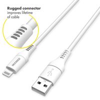 Accezz MFI-zertifiziertes Lightning- auf USB-Kabel - 0,2 m - Weiß