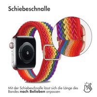 imoshion Elastische Nylonarmband für das Apple Watch Series 1-9 / SE - 38/40/41 mm / Series 10 - 42 mm - Rainbow