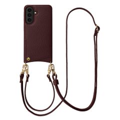 Selencia Nova HandyHülle mit Kordel und Kartenhalter Samsung Galaxy A57 (5G) - Bold Burgundy