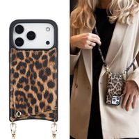 Selencia Nova HandyHülle mit Kordel und Kartenhalter Apple iPhone 17 Pro - Leopard