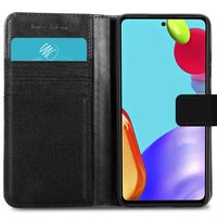 imoshion Luxuriöse Canvas-Klapphülle Samsung Galaxy A72 - Schwarz