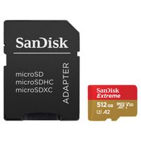 SanDisk microSD Extreme - 512GB - Inklusive RescuePro Deluxe - UHS-I/U3/Full HD/4K UHD