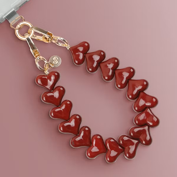 Selencia Lova Herz-Handgelenkbande - Burgundy