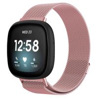 imoshion Magnetisches Milanaise Armband für das  Fitbit Versa 3 - Größe S - Rosa