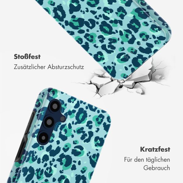 Selencia Vivid Tough Back Cover für das Samsung Galaxy A16 - Wild Spots Light Blue