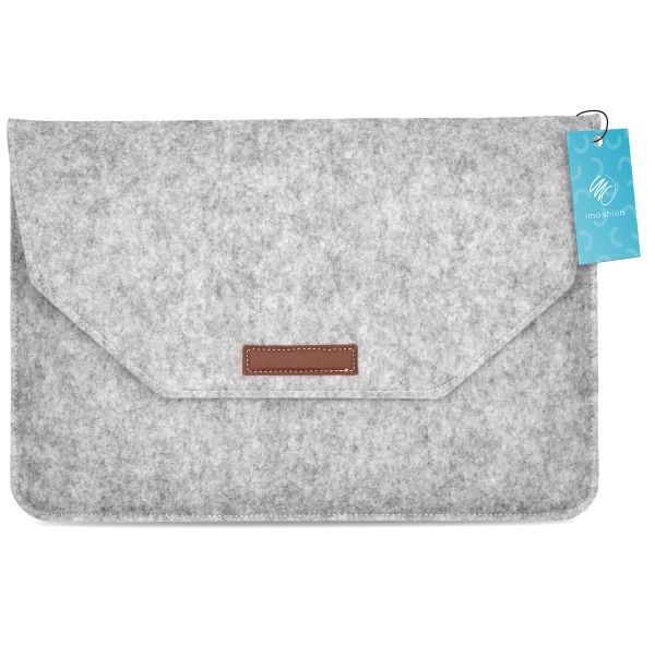 imoshion Filz-Soft Laptop Hülle 13-14 Zoll - Laptop Sleeve - Grau