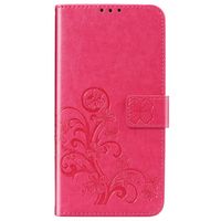 Kleeblumen Klapphülle Fuchsia Alcatel 1C (2019)