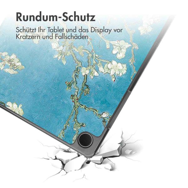 imoshion Design Trifold Klapphülle für das Samsung Galaxy Tab A9 Plus - Green Plant