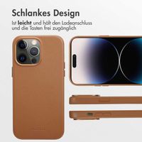 Accezz MagSafe Leather Backcover iPhone 14 Pro Max - Sienna Brown