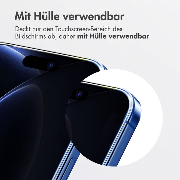 Accezz Sichtschutz-Schutzglas mit Applikator Apple iPhone 18 Pro / 17 Pro