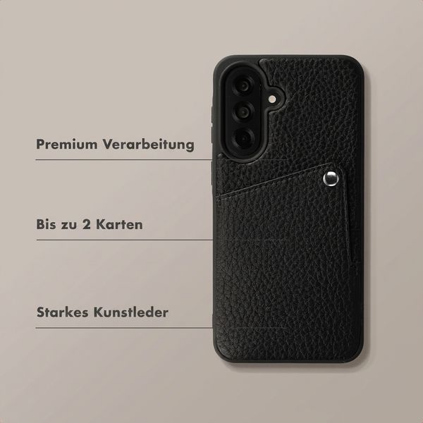 Selencia Riva Back Cover mit Kartenfach Samsung Galaxy A37 (5G) - Schwarz