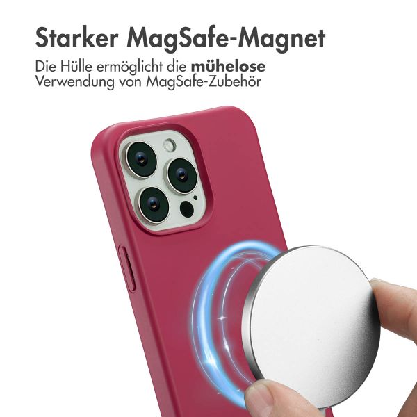 imoshion Color Backcover mit abnehmbarem Handykette und MagSafe Apple iPhone 15 Pro Max - Raspberry