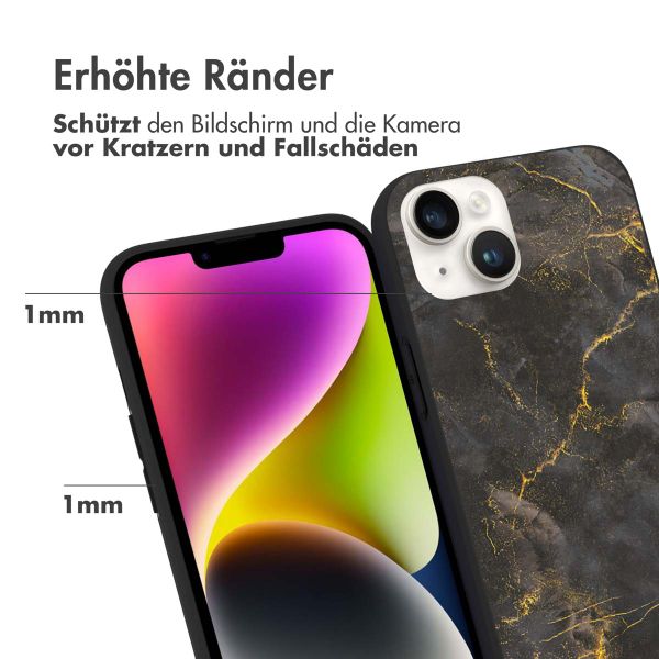 imoshion Design Hülle für das Apple iPhone 14 - Black Marble