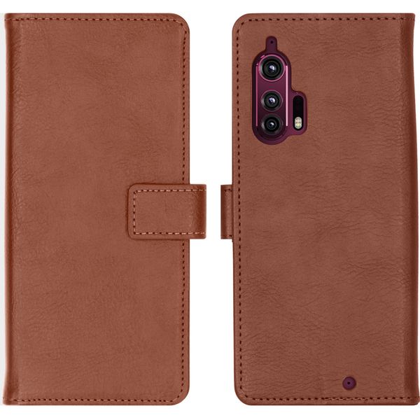 imoshion Luxuriöse Klapphülle Motorola Edge Plus - Braun