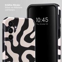 Selencia Vivid Tough Back Cover für das Samsung Galaxy A15 (5G/4G) - Art Wave Black