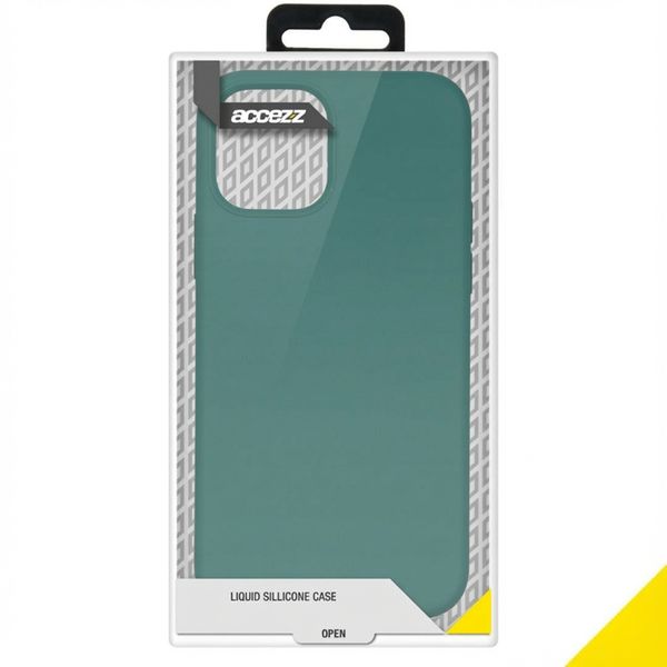 Accezz Liquid Silikoncase Apple iPhone 12 (Pro) - Dunkelgrün