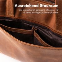 Accezz Leather Laptoptasche 16 Zoll - Cognac
