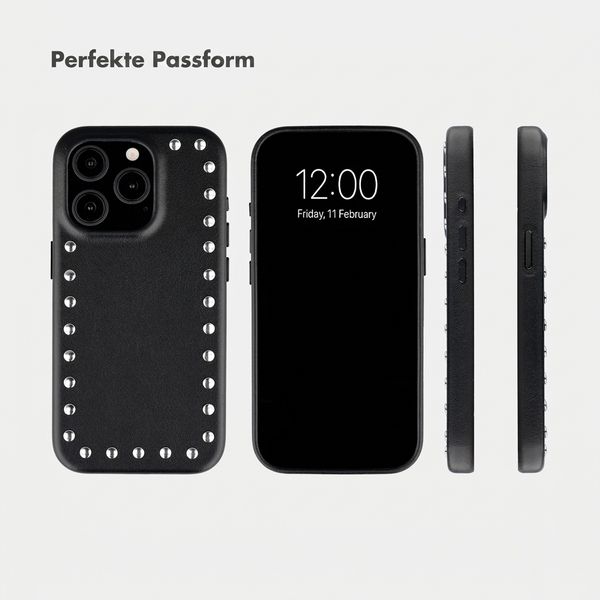 Selencia Studs Backcover mit MagSafe Apple iPhone 15 Pro - Velvet Black