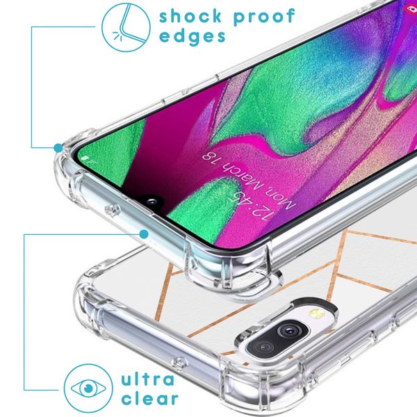 imoshion Design Hülle mit Band für das Samsung Galaxy A40 - White Graphic