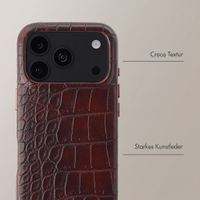 Selencia Croco Backcover mit MagSafe Apple iPhone 18 Pro / 17 Pro - Choco Brown